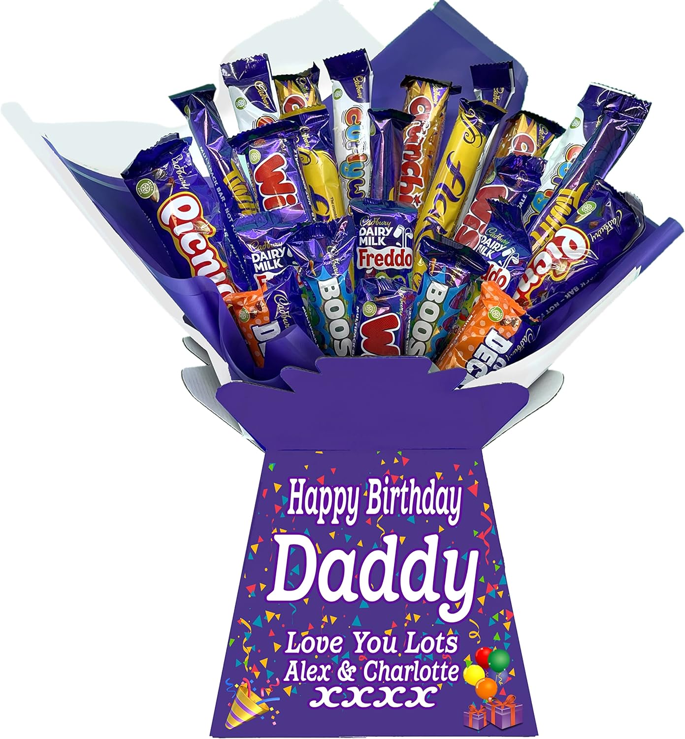 Personalised chocolate bouquet gift